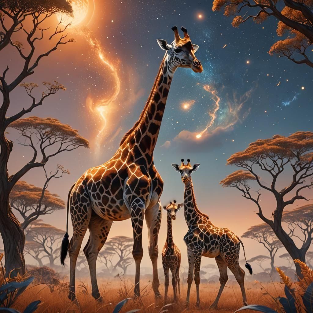 Giraffe family  by @AnimalLover
