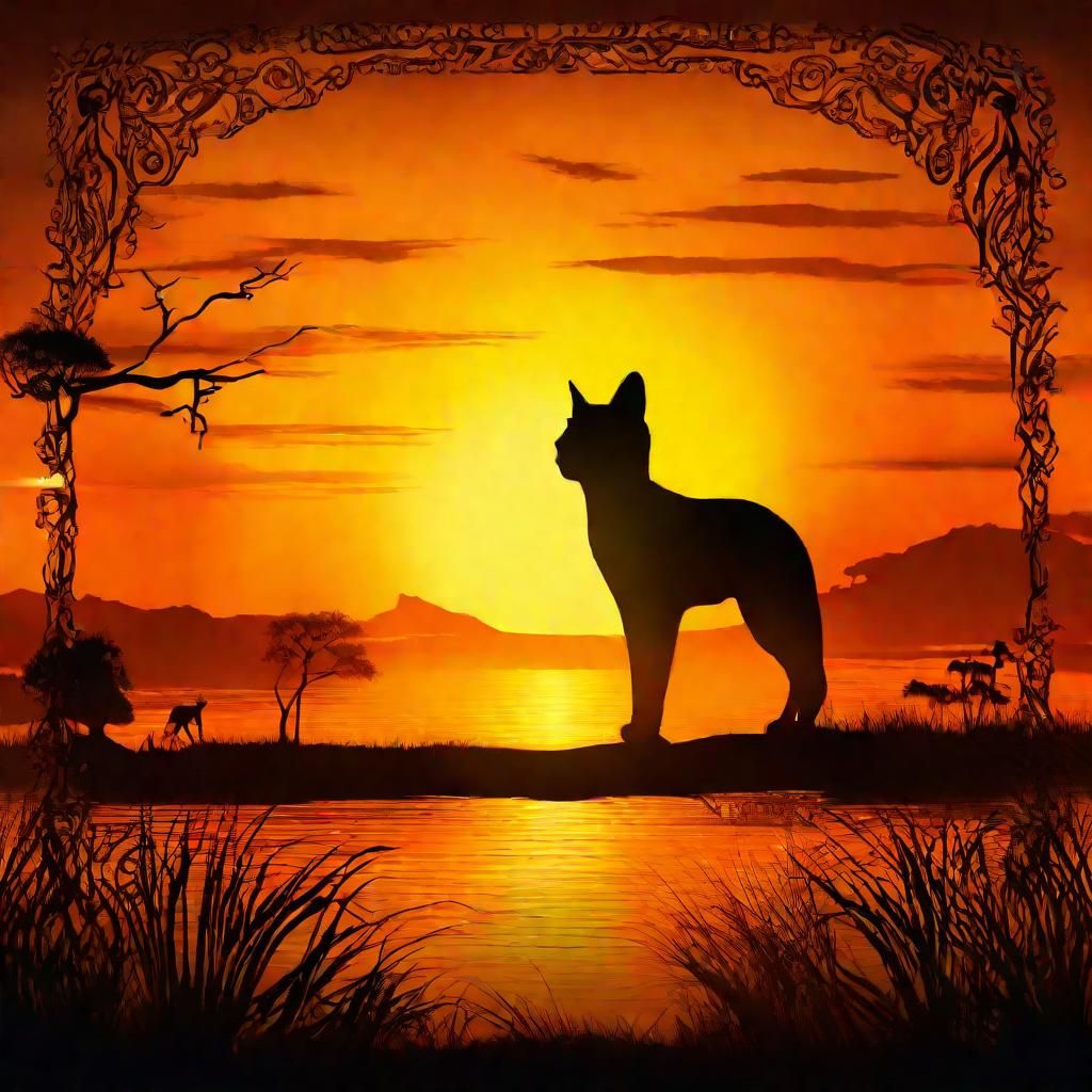 Cat & Sunset Nostalgy