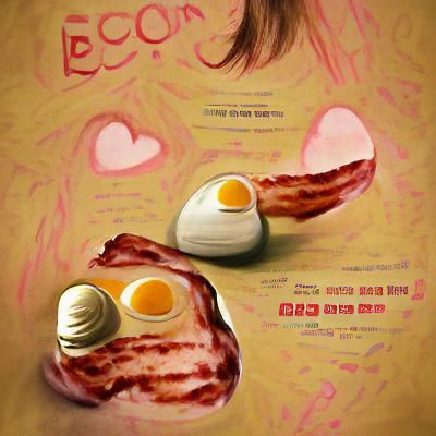 Egg and bacon rom com movie poster