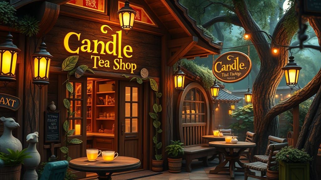 Candle Tea Shop  by @Maeya Blossom