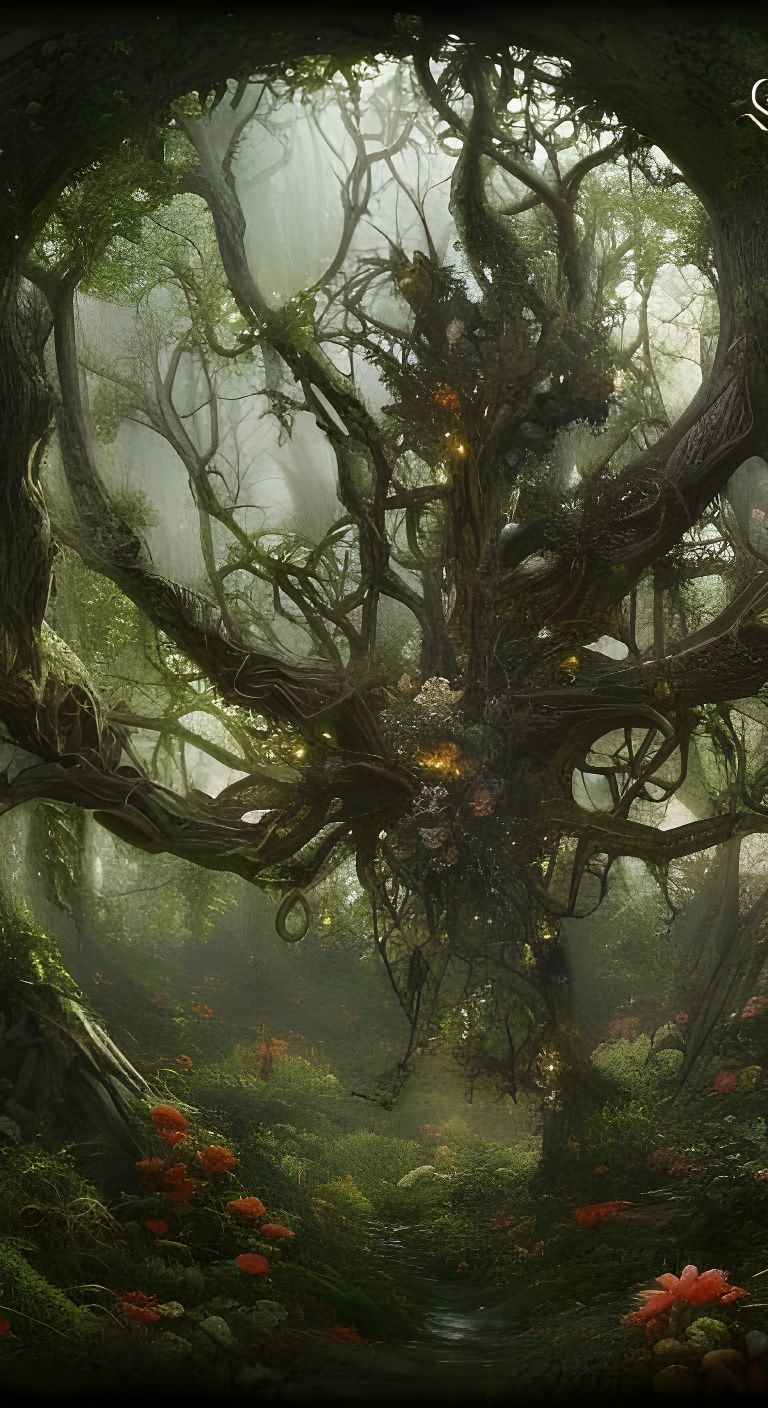 Dark enchanted forest - AI Generated Artwork - NightCafe Creator