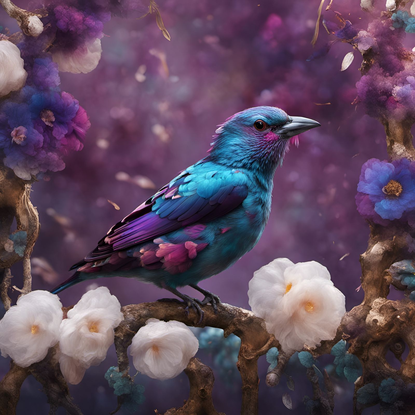 Purple-breasted Cotinga  by @SirHeckerich