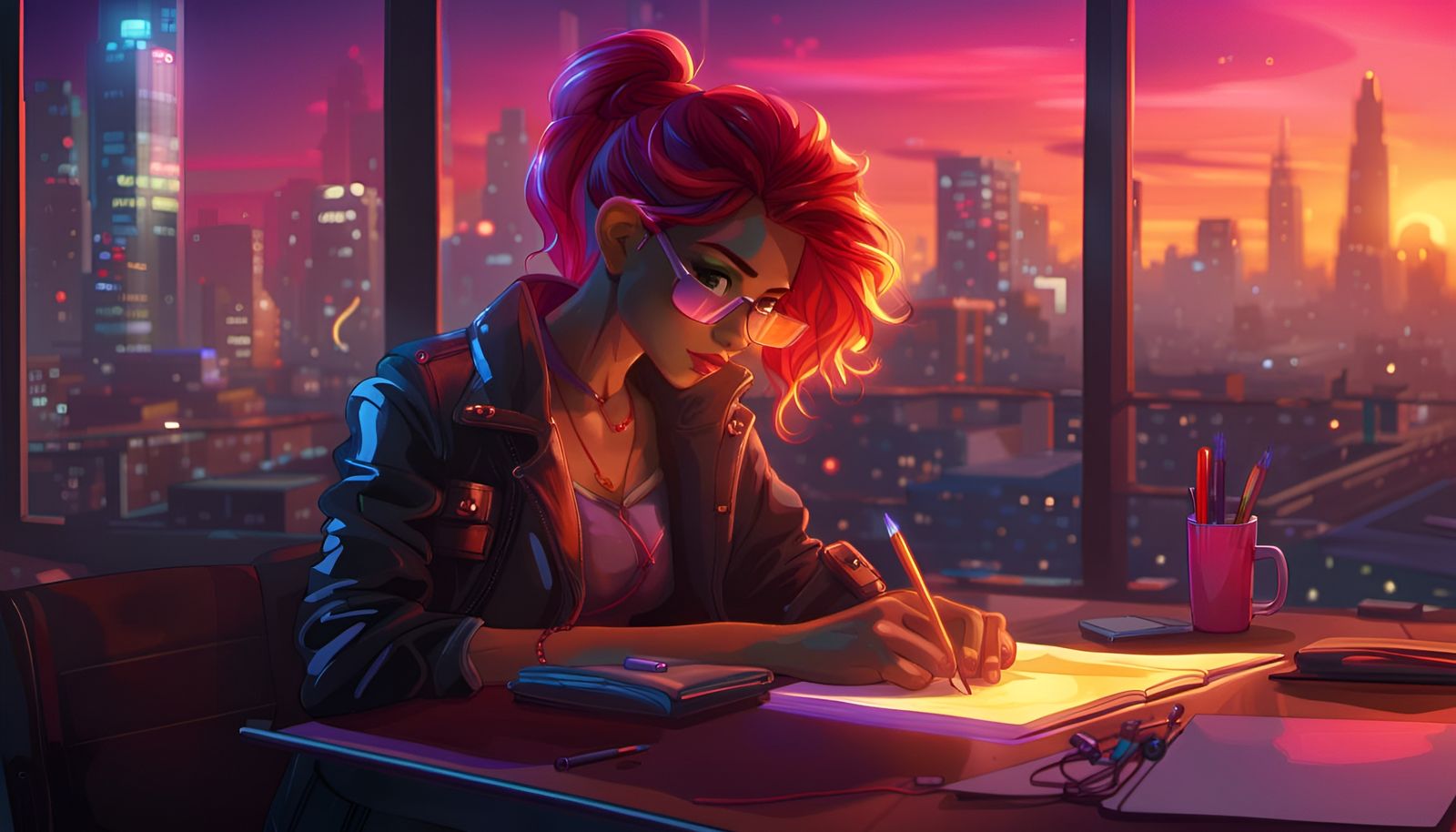 Lofi Study-girl Sunset shimmer  by @Kira Kibran
