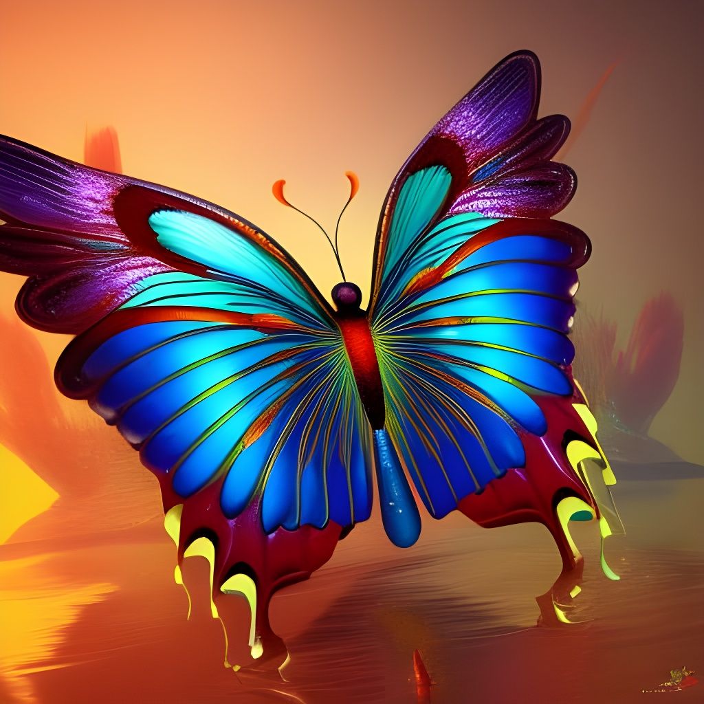 Melting fantasy butterfly - AI Generated Artwork - NightCafe Creator