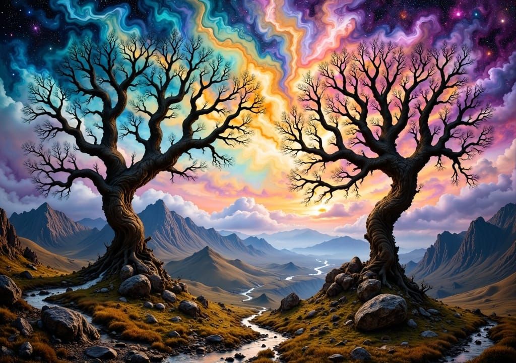 surreal landscape <lora:hyperkraximalismus:0.7>