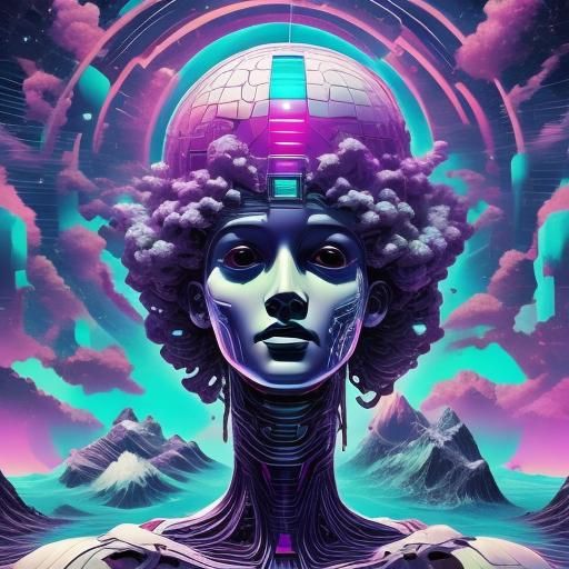 <lora:Quantum Mind SD15:1.0> Vaporwave Quantum Hivemind  Submechanophobia Equilibrium