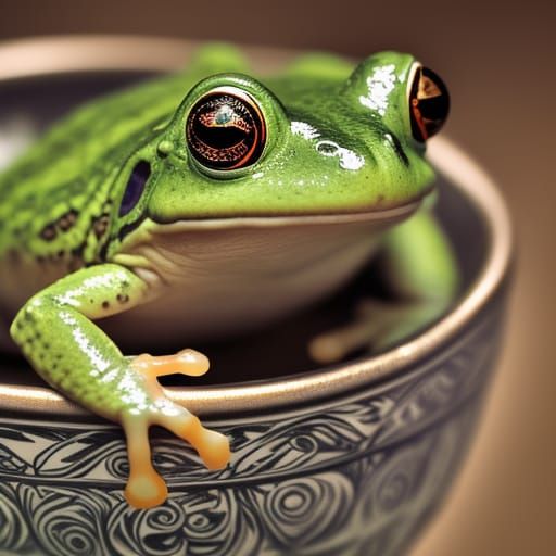 Frog in a Teacup  by @bookwrm0706