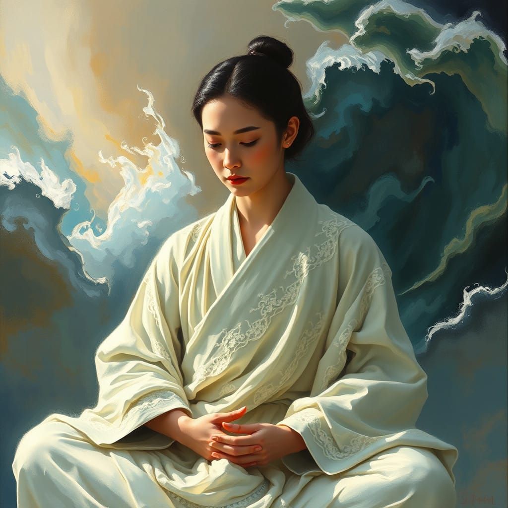 Mystical Contemplation in Soft Light