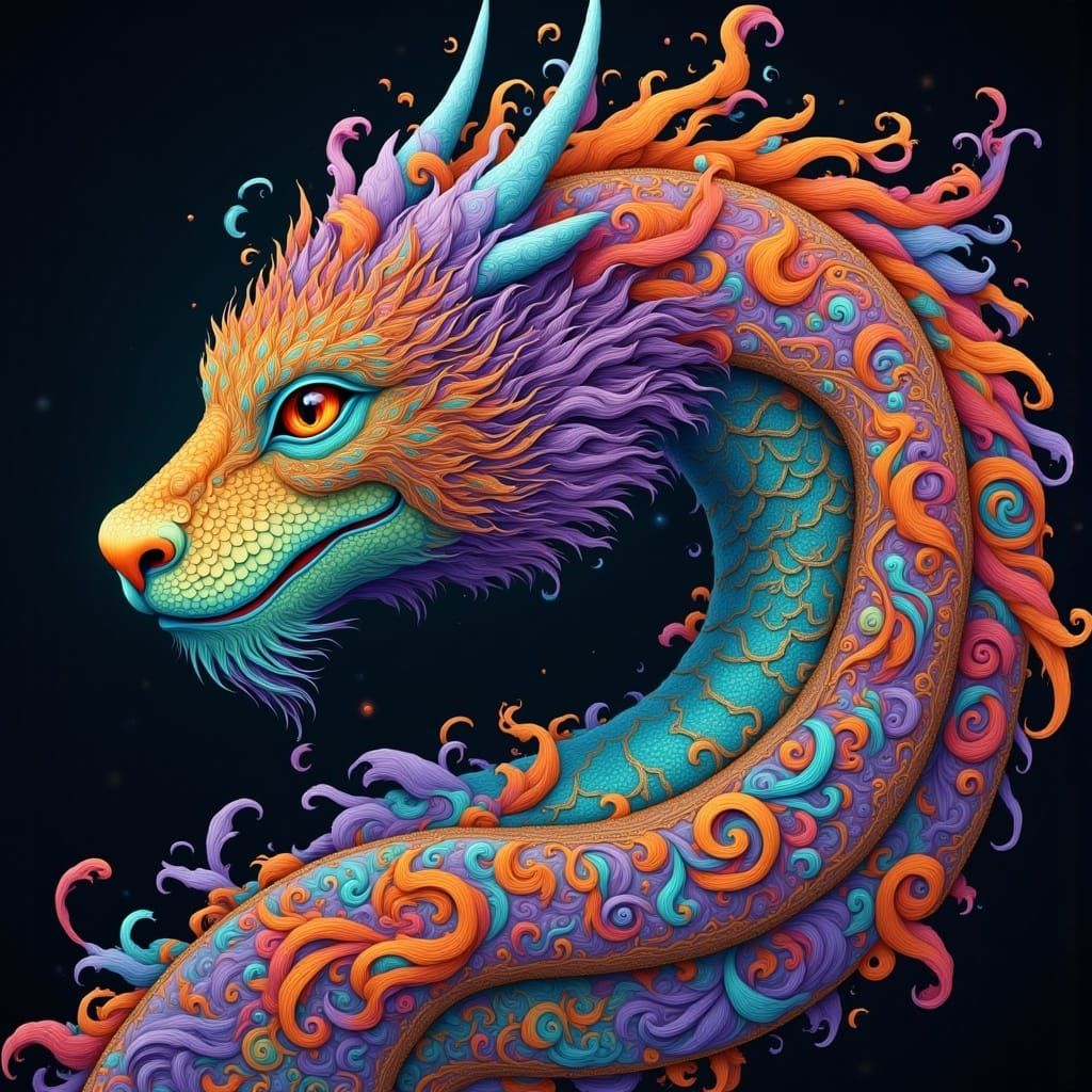 A paisley dragon <lora:Paisley Powers II:1.0> 