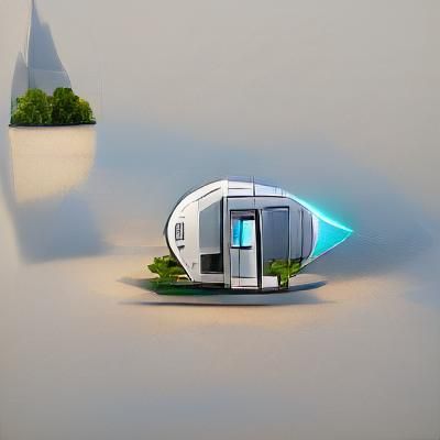 Futuristic Tiny House - AI Generated Artwork - NightCafe Creator