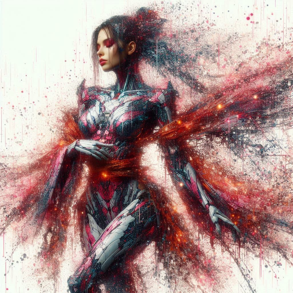 double exposure beautiful fantasy DALL-E 3 portrait landscap...