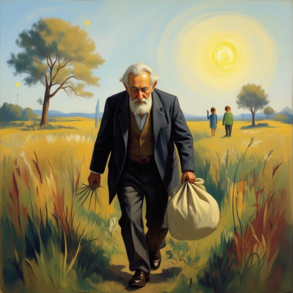 Elderly Man Carries Past Secrets Towards Hopeful Future