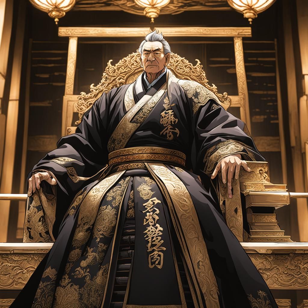 Asian Man and Buddhist Monk Together