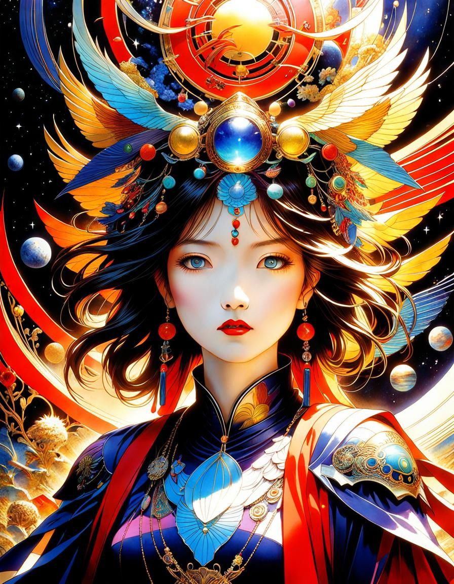 A woman style of Yoshitaka Amano