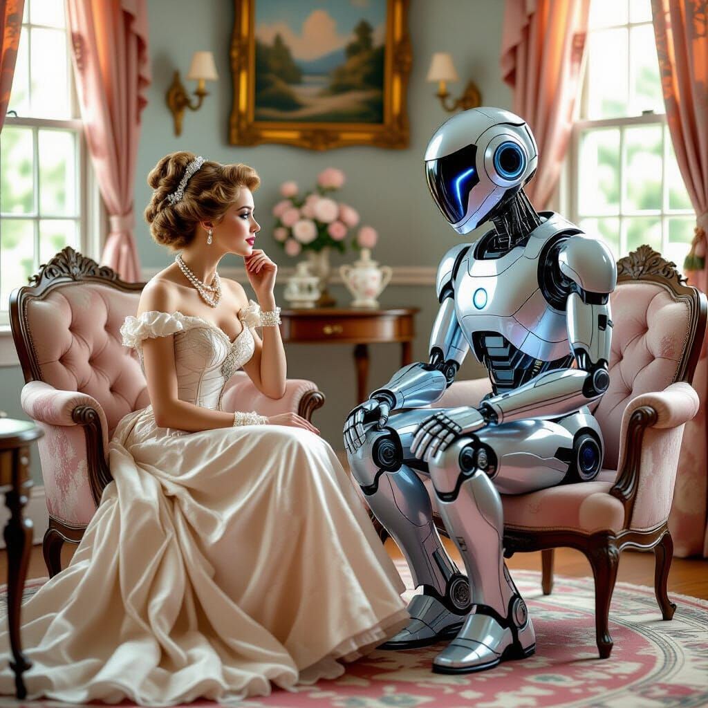 Android visits the 18th century France  by @Musk Kellman