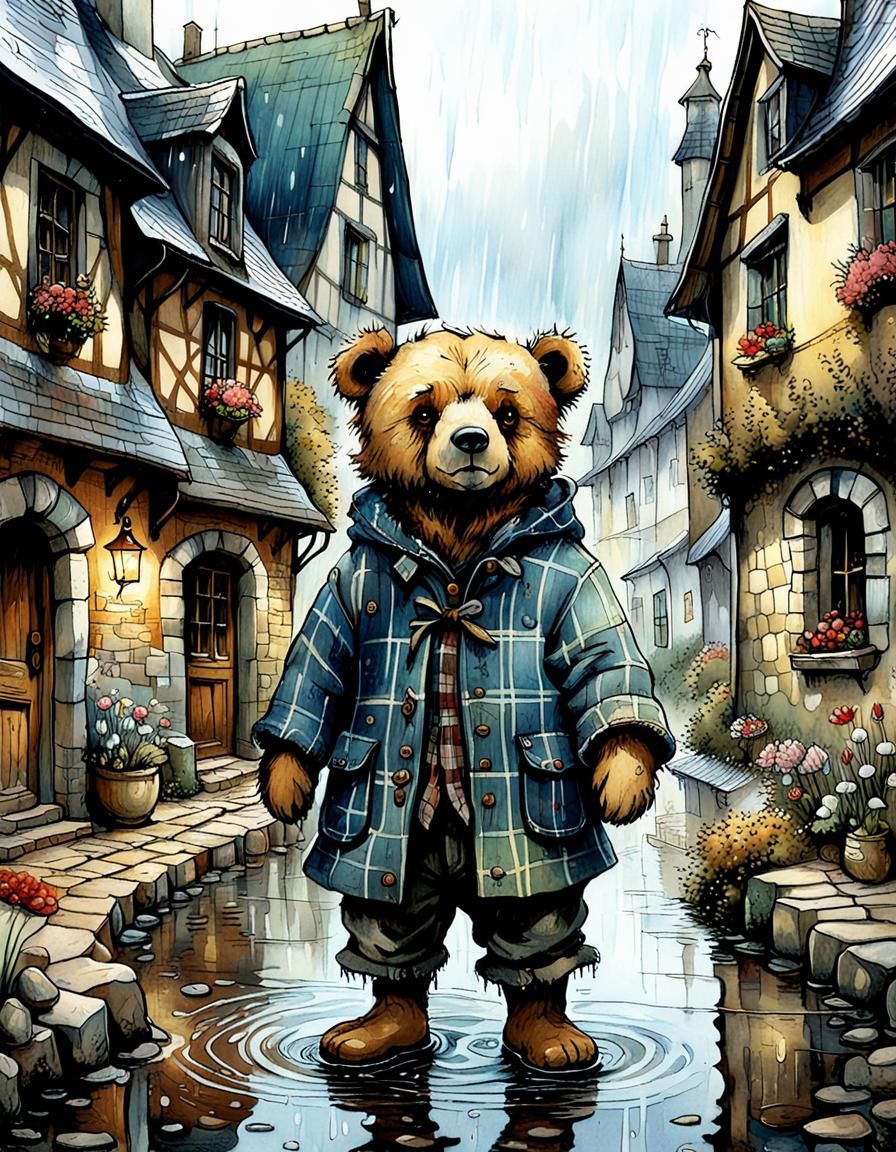 Teddy Bear in his Plaid Jacket  by @MothersHeart