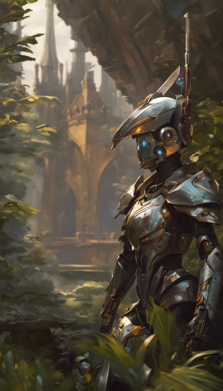 Robotic Knight AI Generated Artwork NightCafe Creator