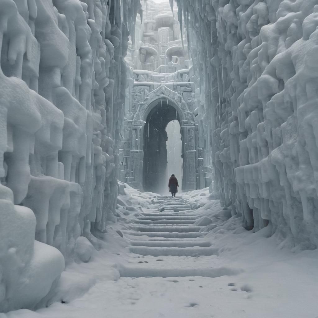 Icy Maze: Cinematic Film Still