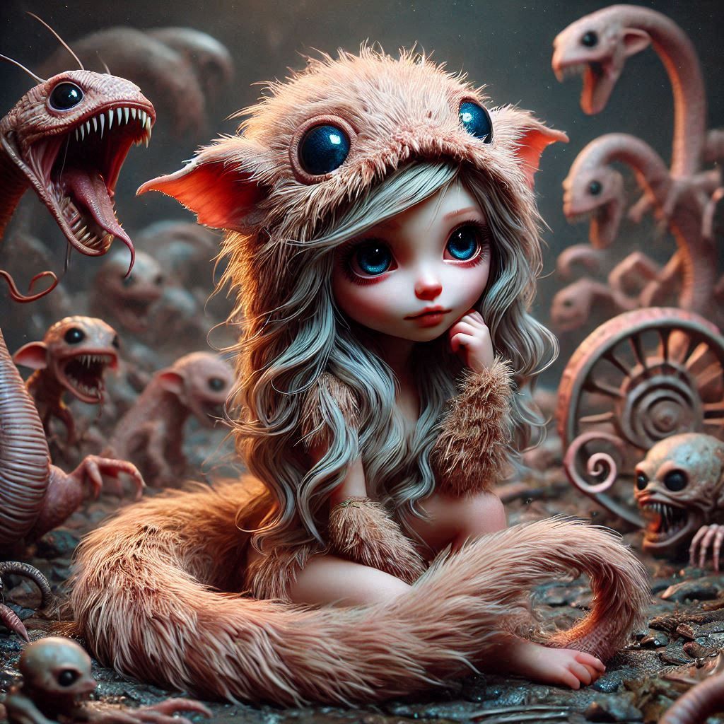 adorable fairy-tale fantasy creature portrait..