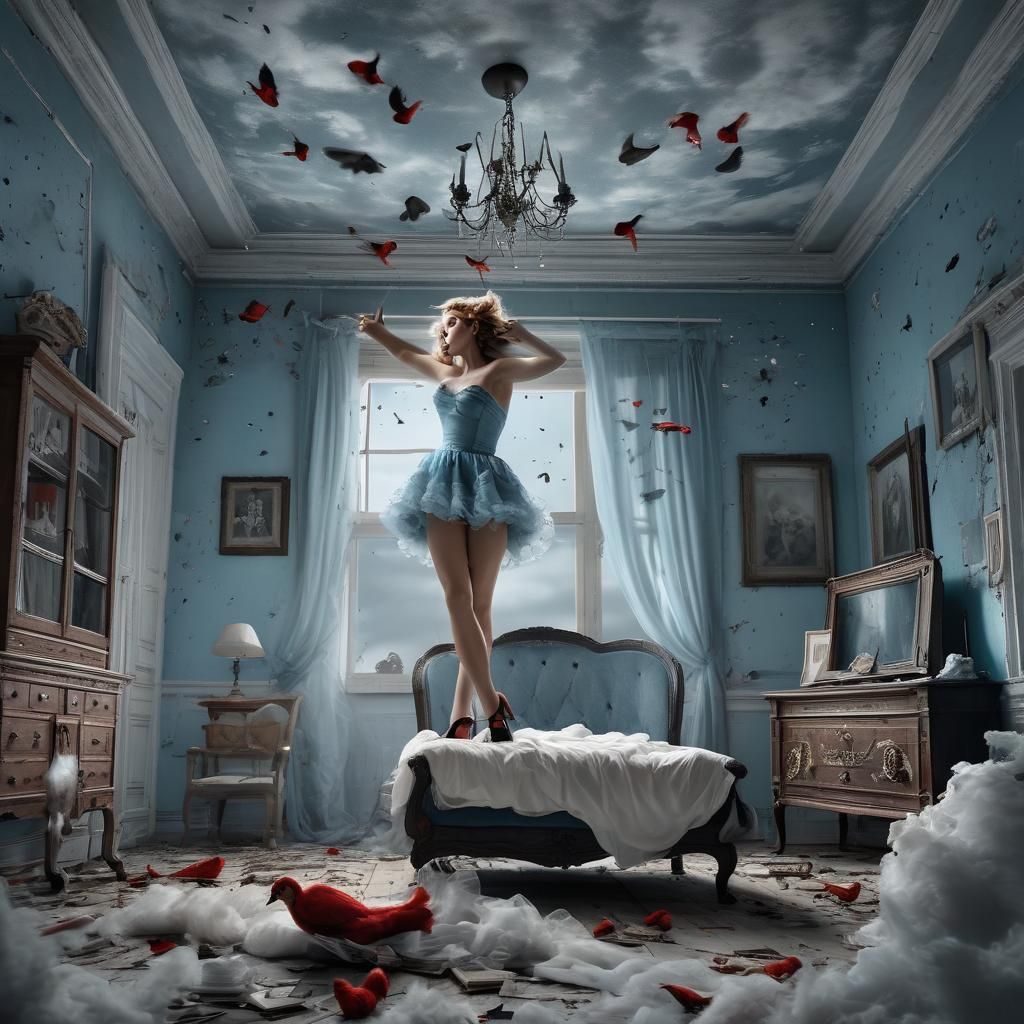 "Girl dressed in Tulle !"