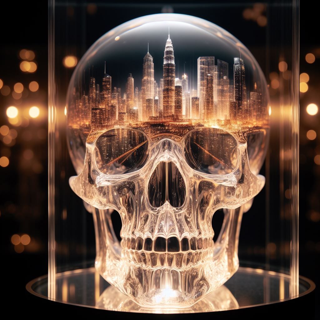 City in skull   by @VanGogh_Fan
