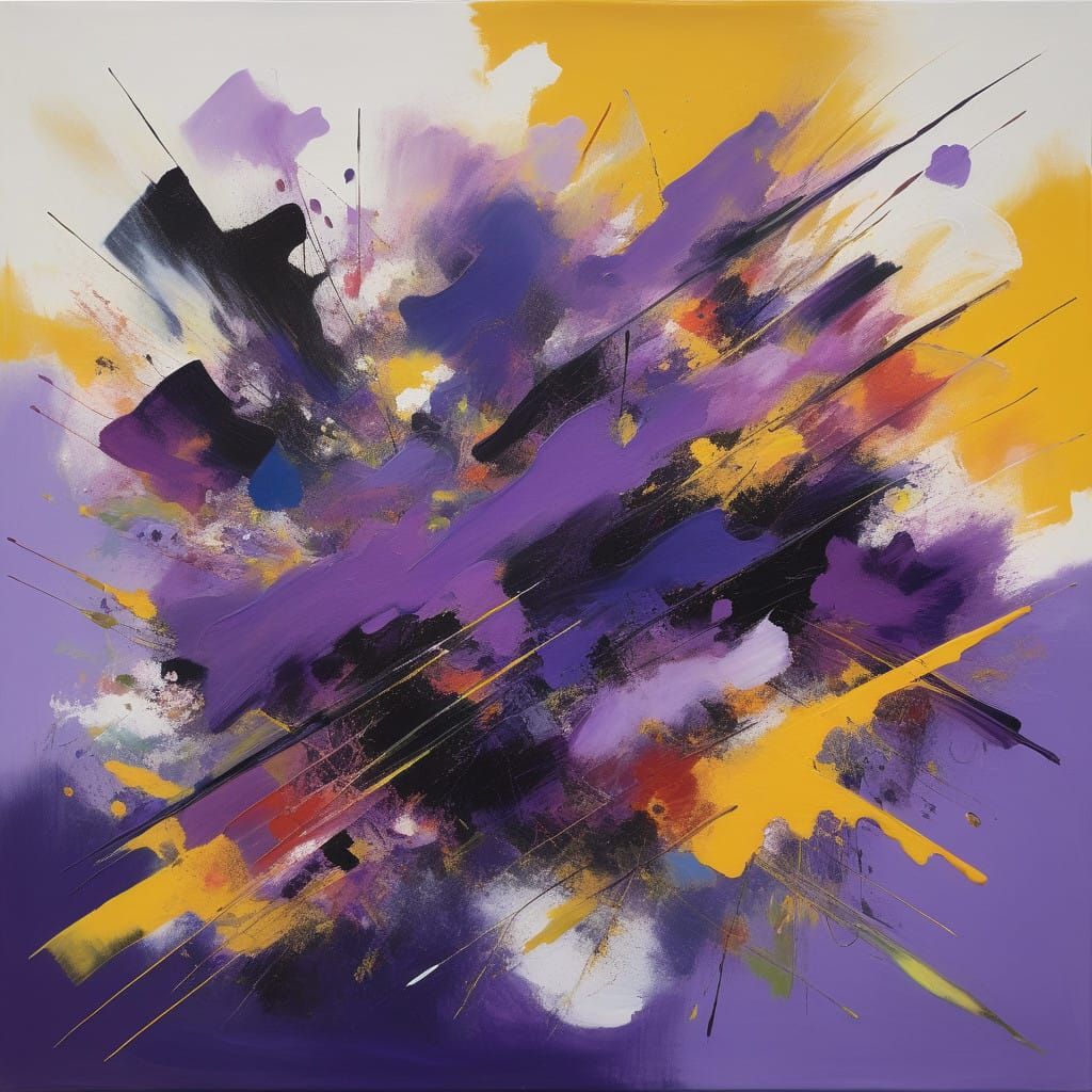 Vibrant Abstraction in Complementary Hues