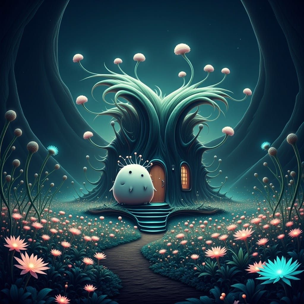 My new LORA: Glowing Alien Planet 🥰 