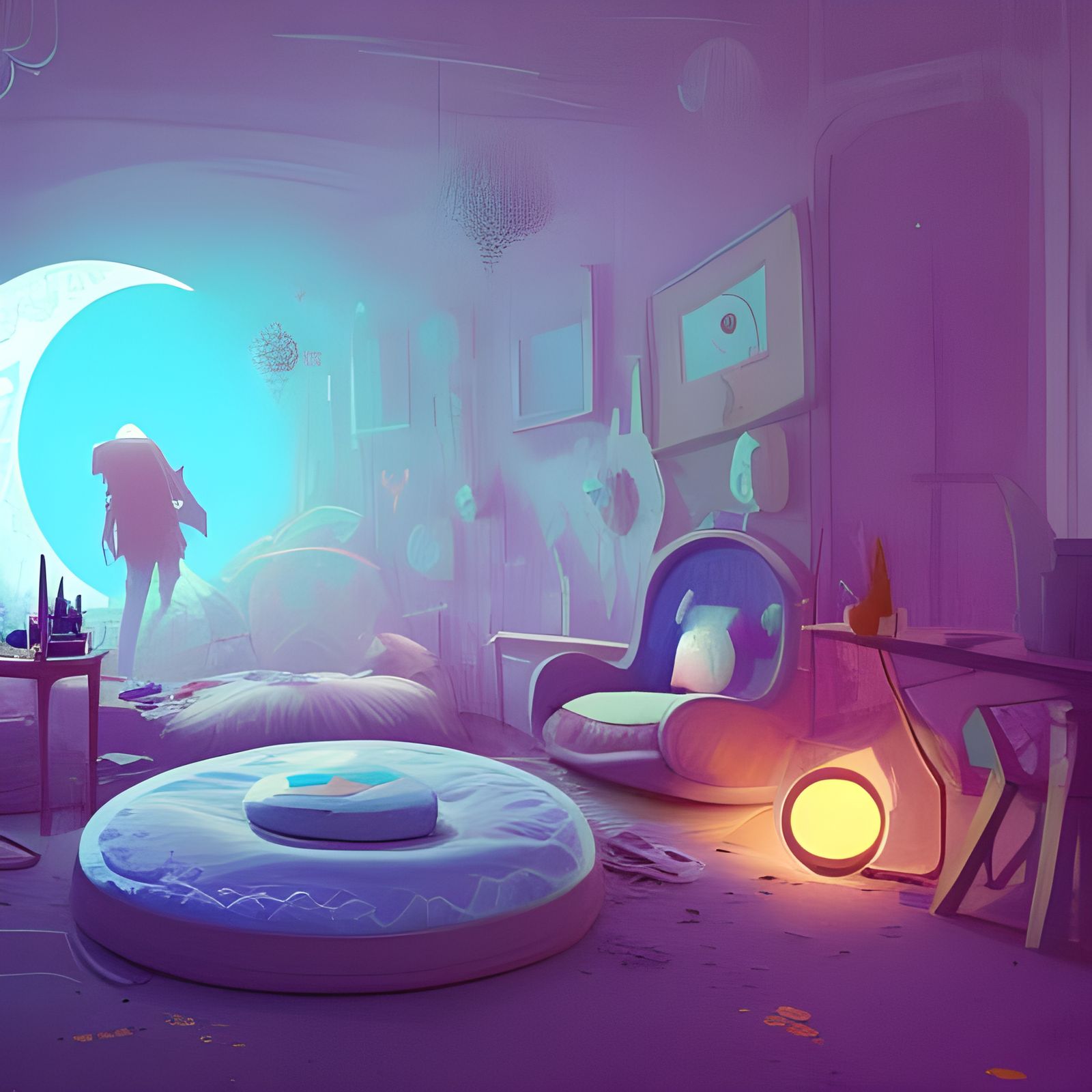 Moon Room AI Generated Artwork NightCafe Creator