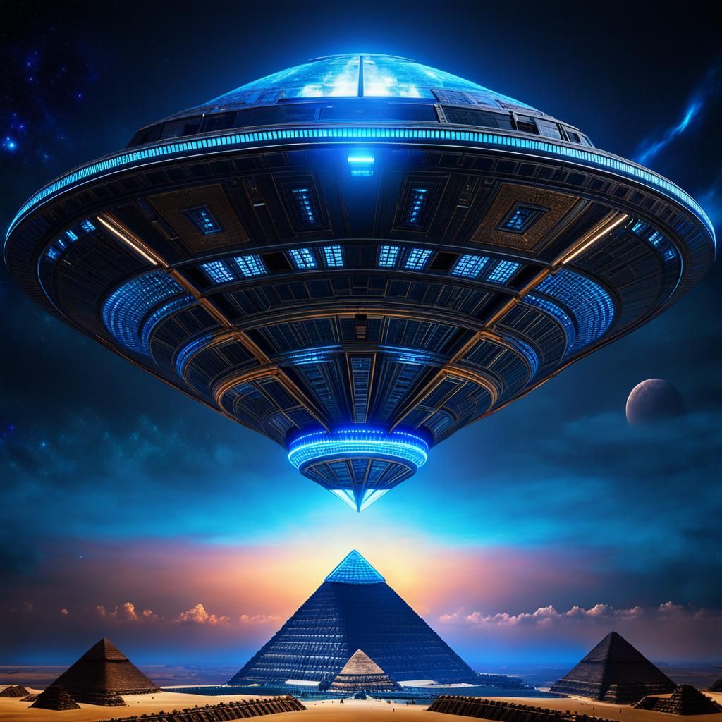 The Great Pyramids - Alien Docking Station  by @Soynuts