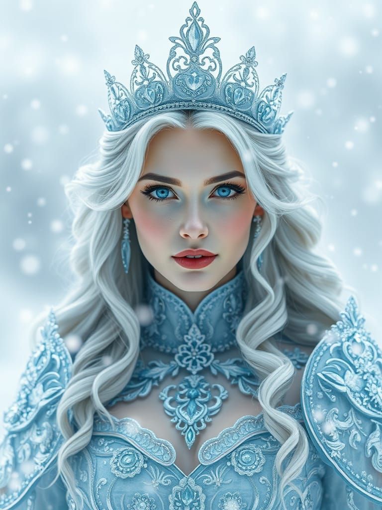 Ice Queen in Ice Armor  by @dizzy