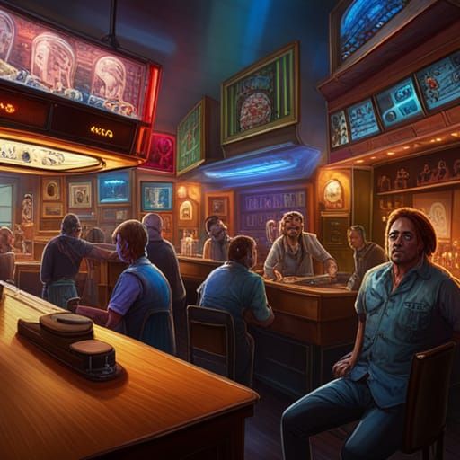 Inside the Honky Tonk Bar #0003 - AI Generated Artwork - NightCafe Creator