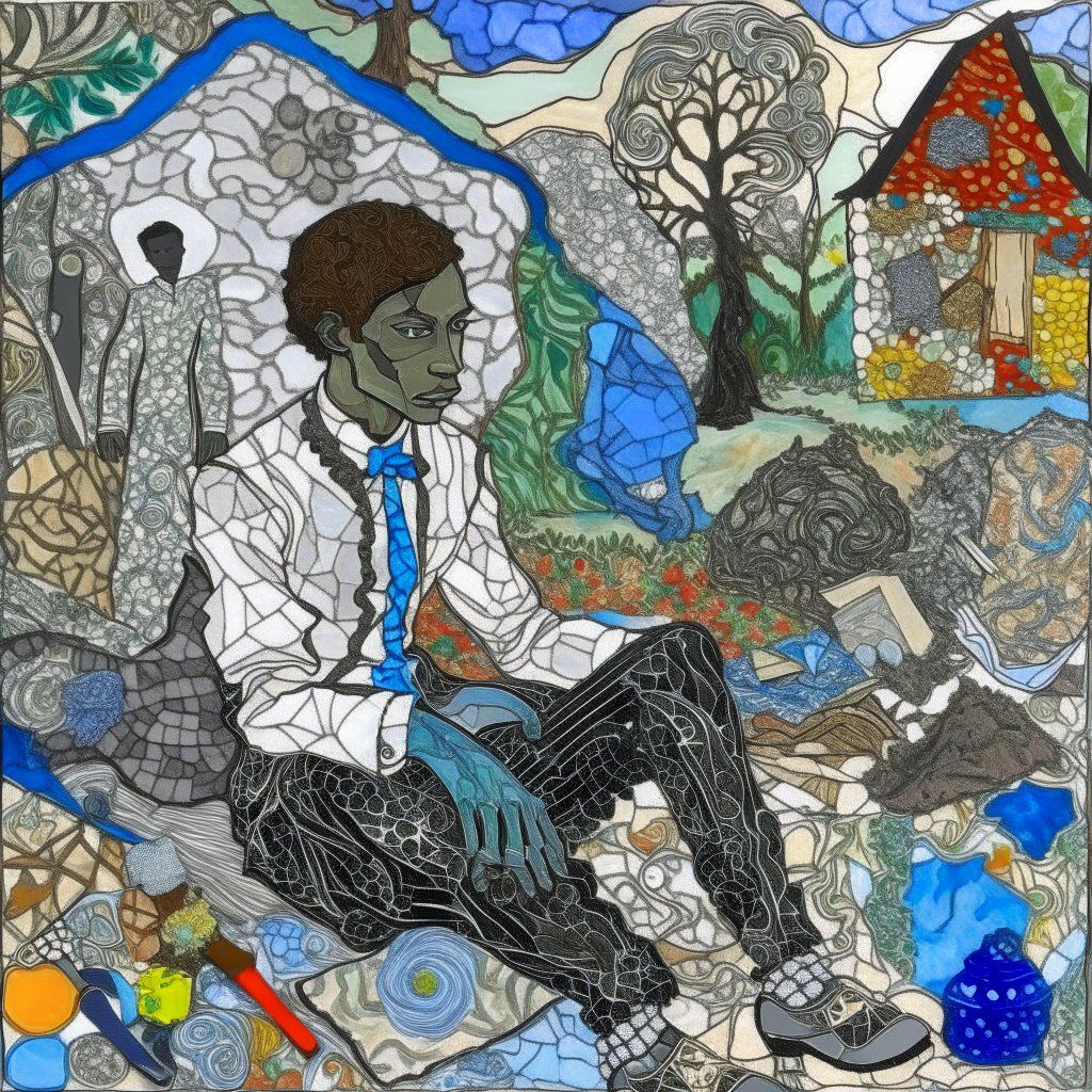 A guy takes a break.