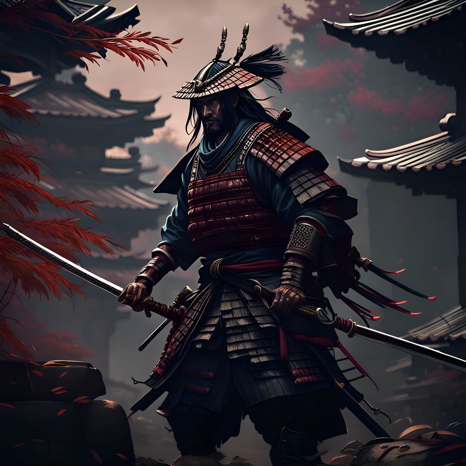 Japanese Samurais. High Resolution. - Ai Generated Artwork - Nightcafe 