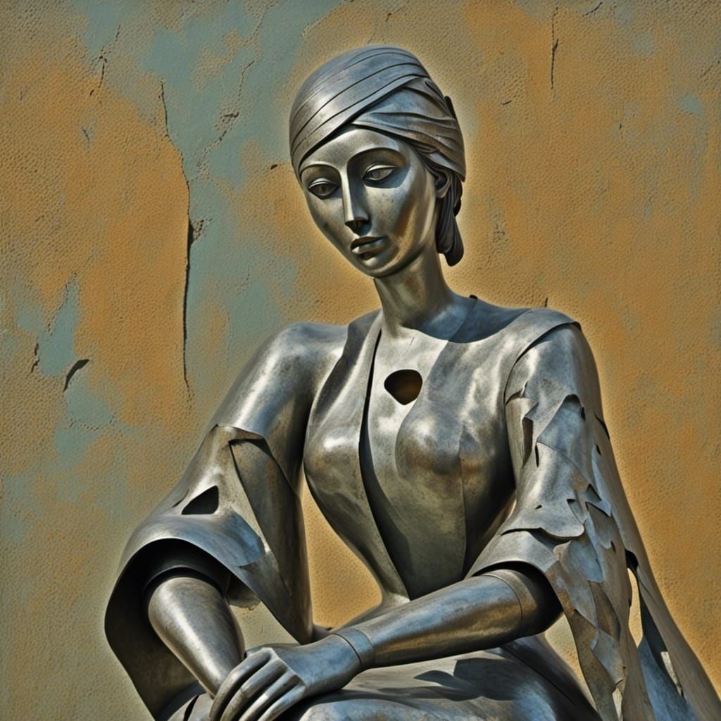 <lora:Dadaist forms:1.0> a woman representing hope and peace. Surreal absurd beautiful. high quality, high resolution, high detail, 16k, UHD...