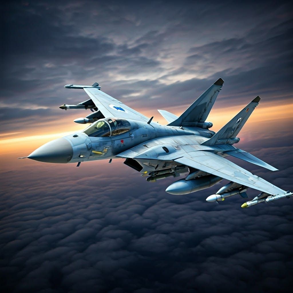 Israeli Fighter Jet Soars Through Stormy Skies in Detailed C...