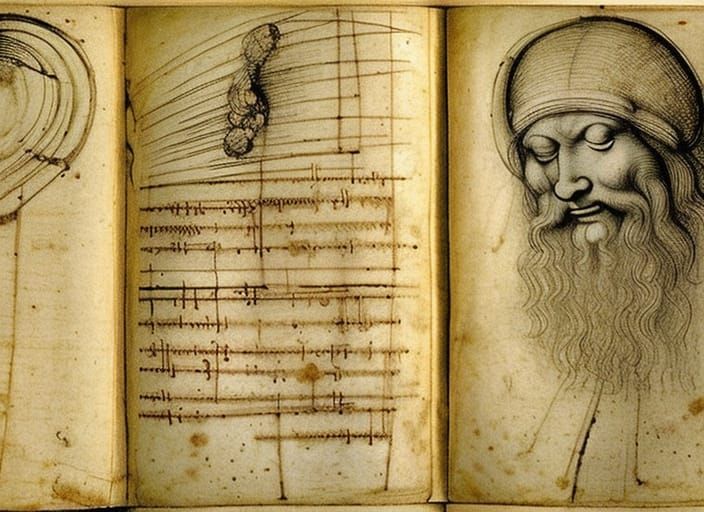 Leonardo da Vinci Sketchbook Page
