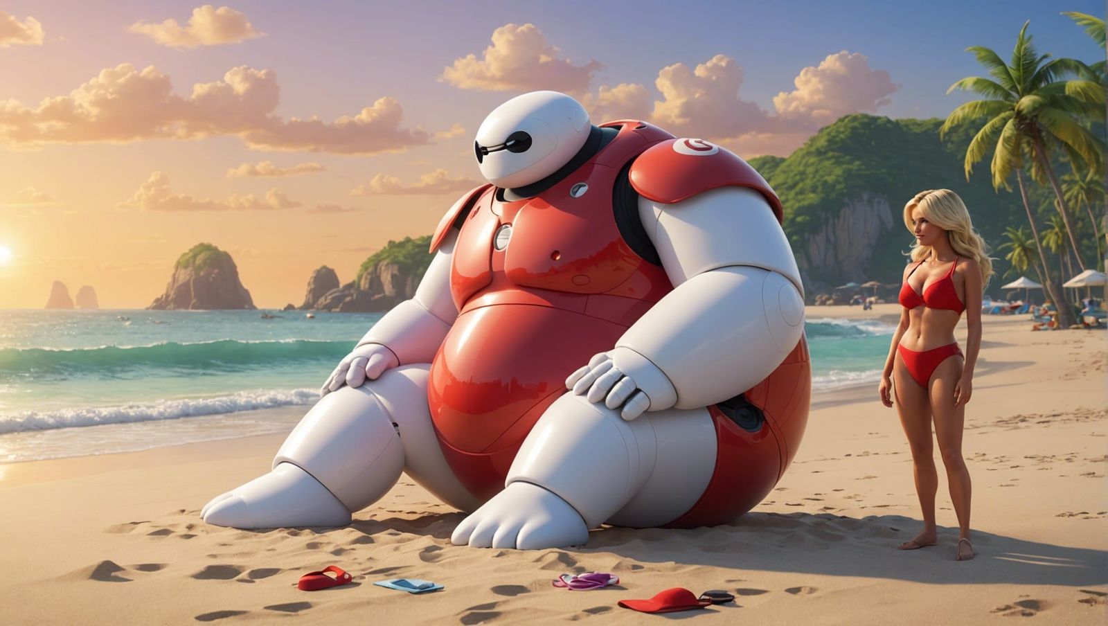Baymax on Baywatch