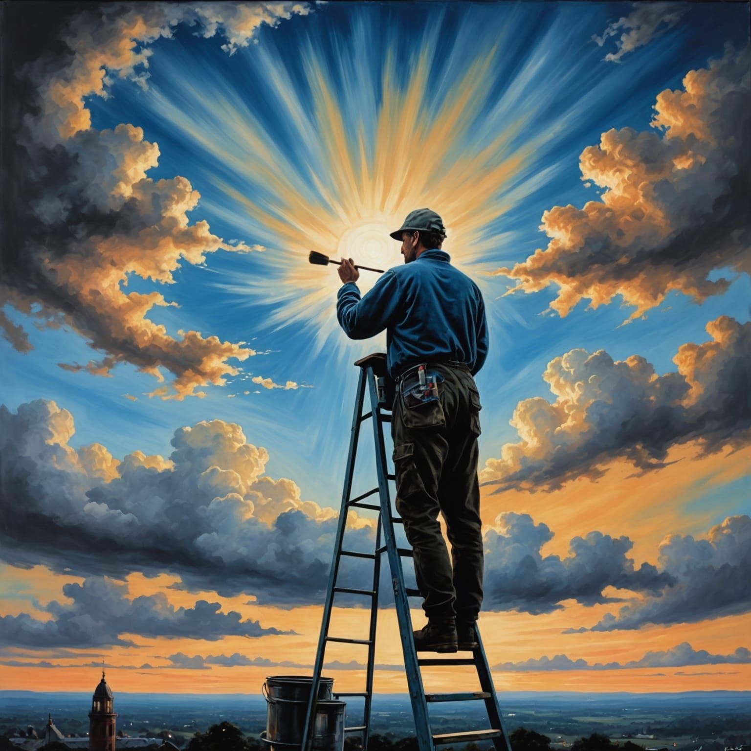 Painting the sky  by @Radiohead