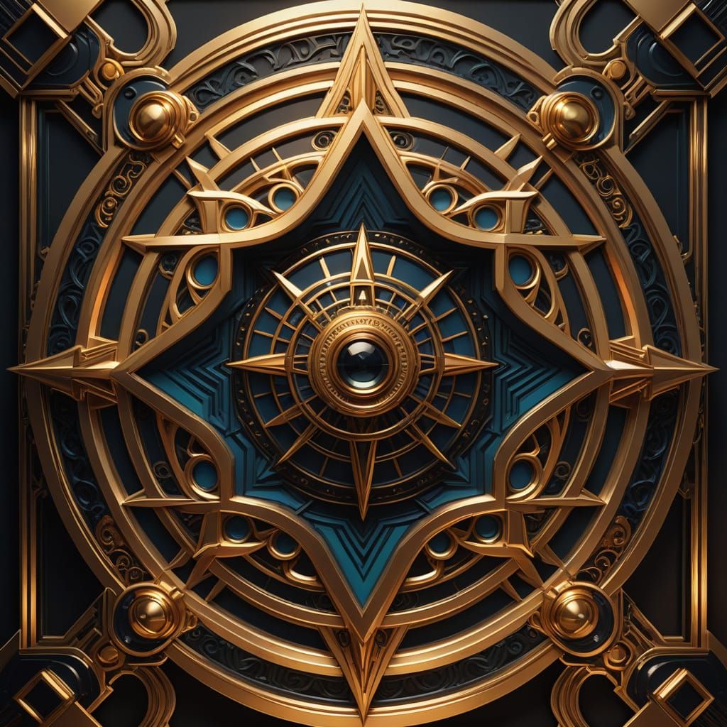 Surreal Geometric Metropolis in Vibrant Hyperrealism