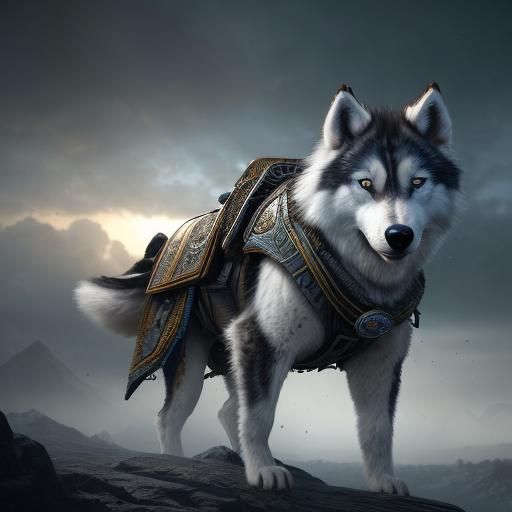  siberian huskie  by @Kiespuron