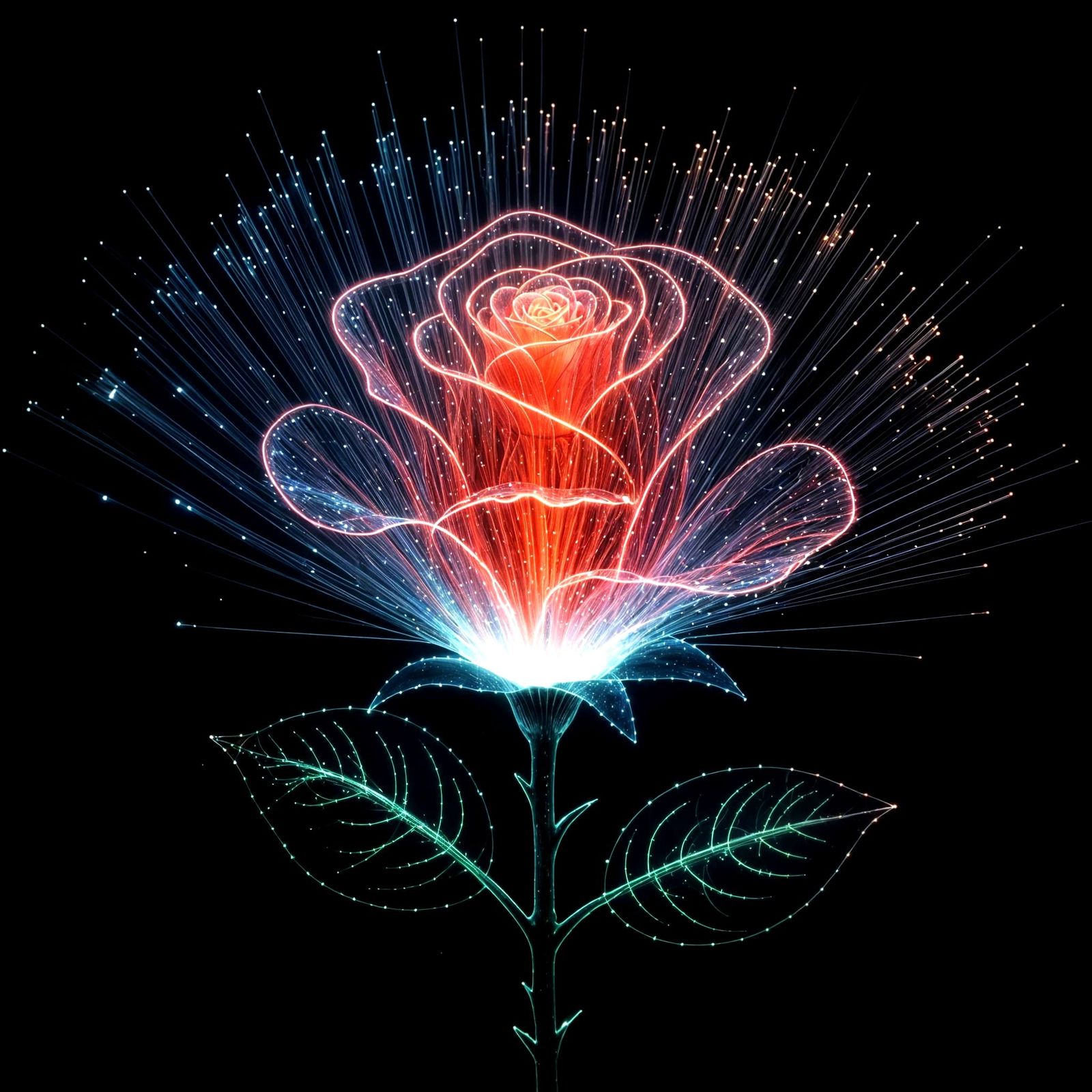 Fiber Lit Rose!   by @Nikko P