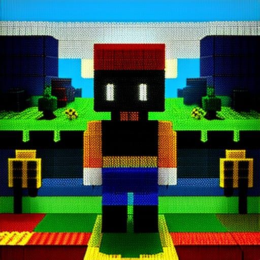 Pixel Perfect 8-Bit Landscape in Bright Primary Colors