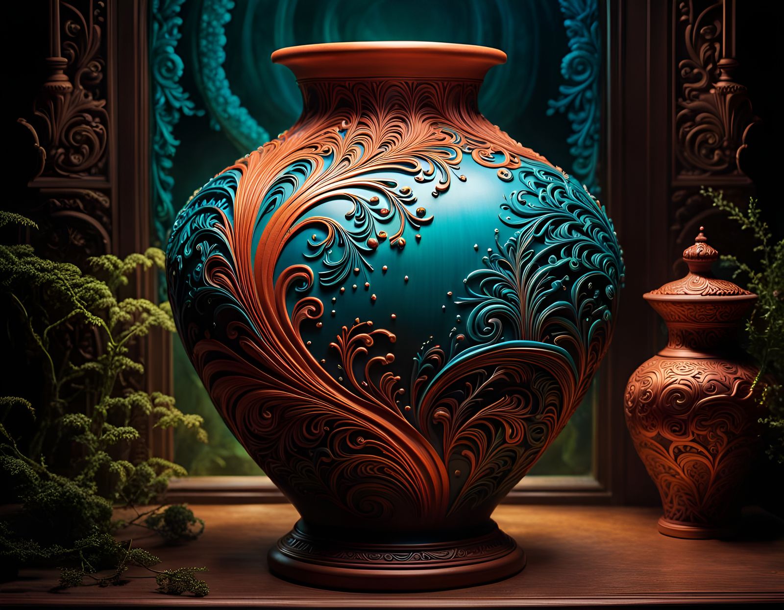 clay vase  by @Skullvia