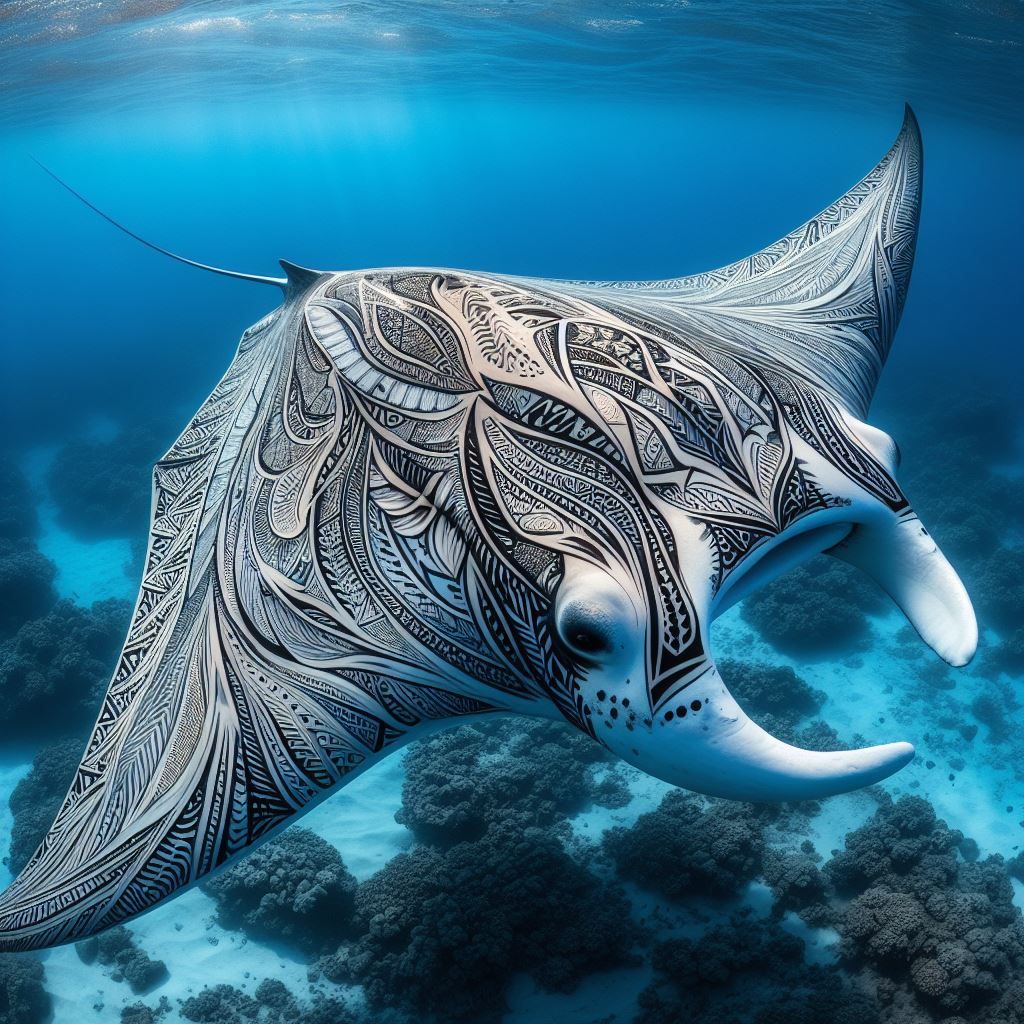 Tattooed Manta Ray