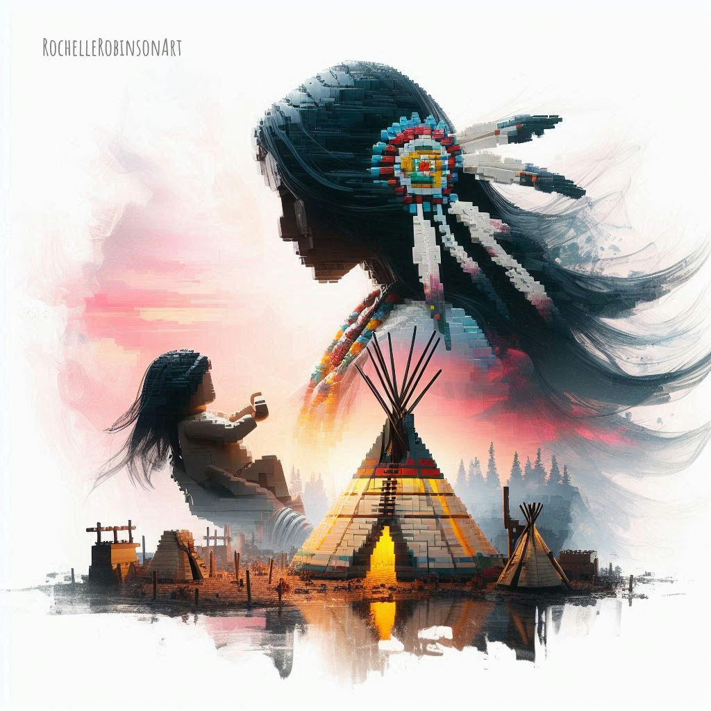 Mother and Child Native American Art