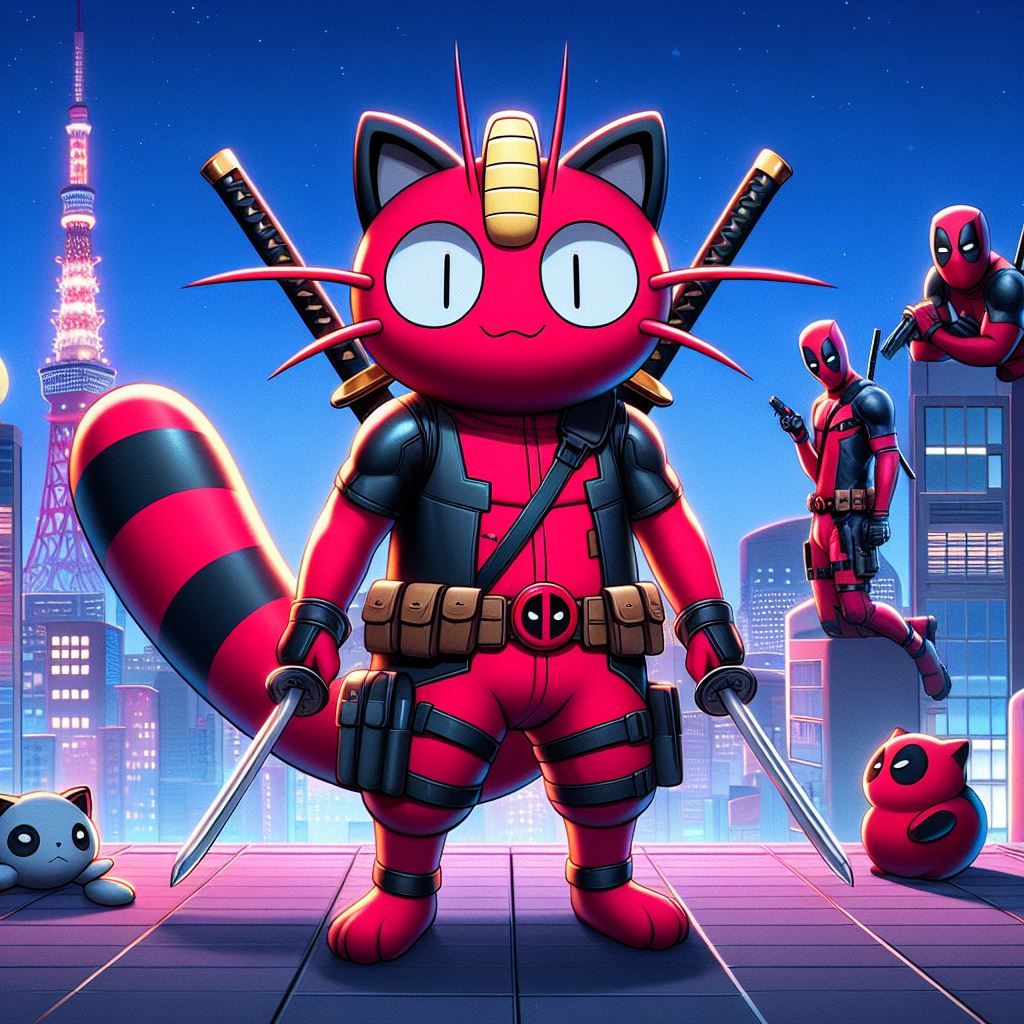 Meowthpool Deadpool Corps