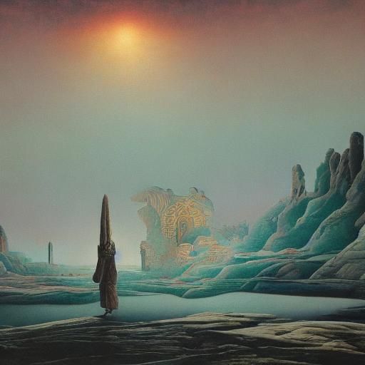 Sculptor Contemplates Ancient Celestial Navigation: Hyperrea...