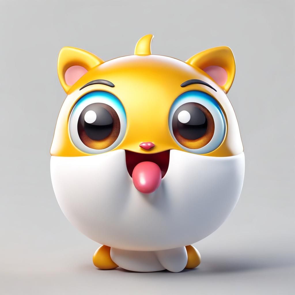 Adorable Emoji with Tongue Out in 3D