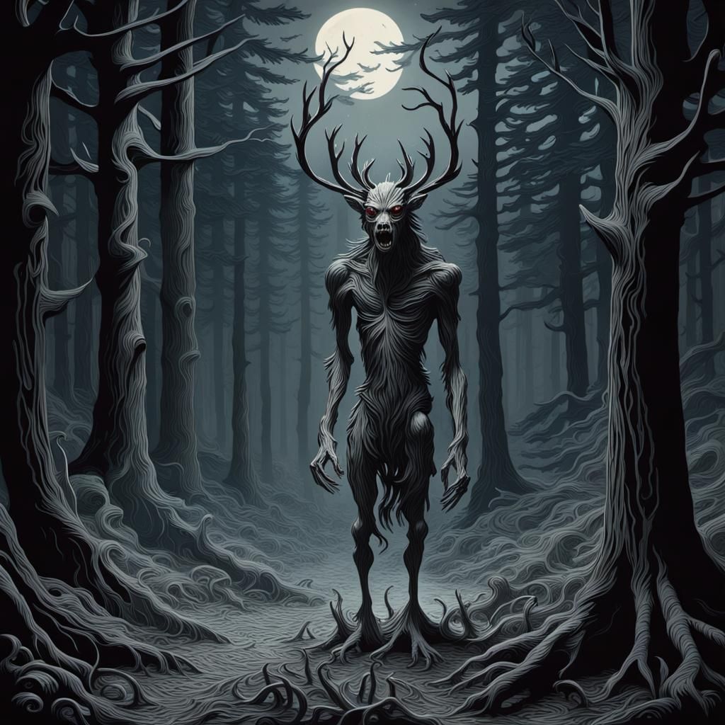 The wendigo is coming - AI Generated Artwork - NightCafe Creator