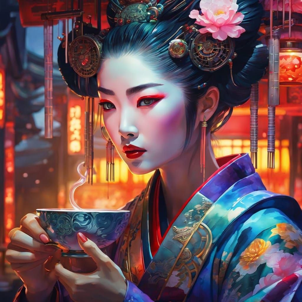 Geisha Tea  by @Shlucky